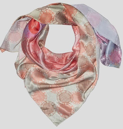 Premium Silk Scarf - Elegant Designer Square Scarf